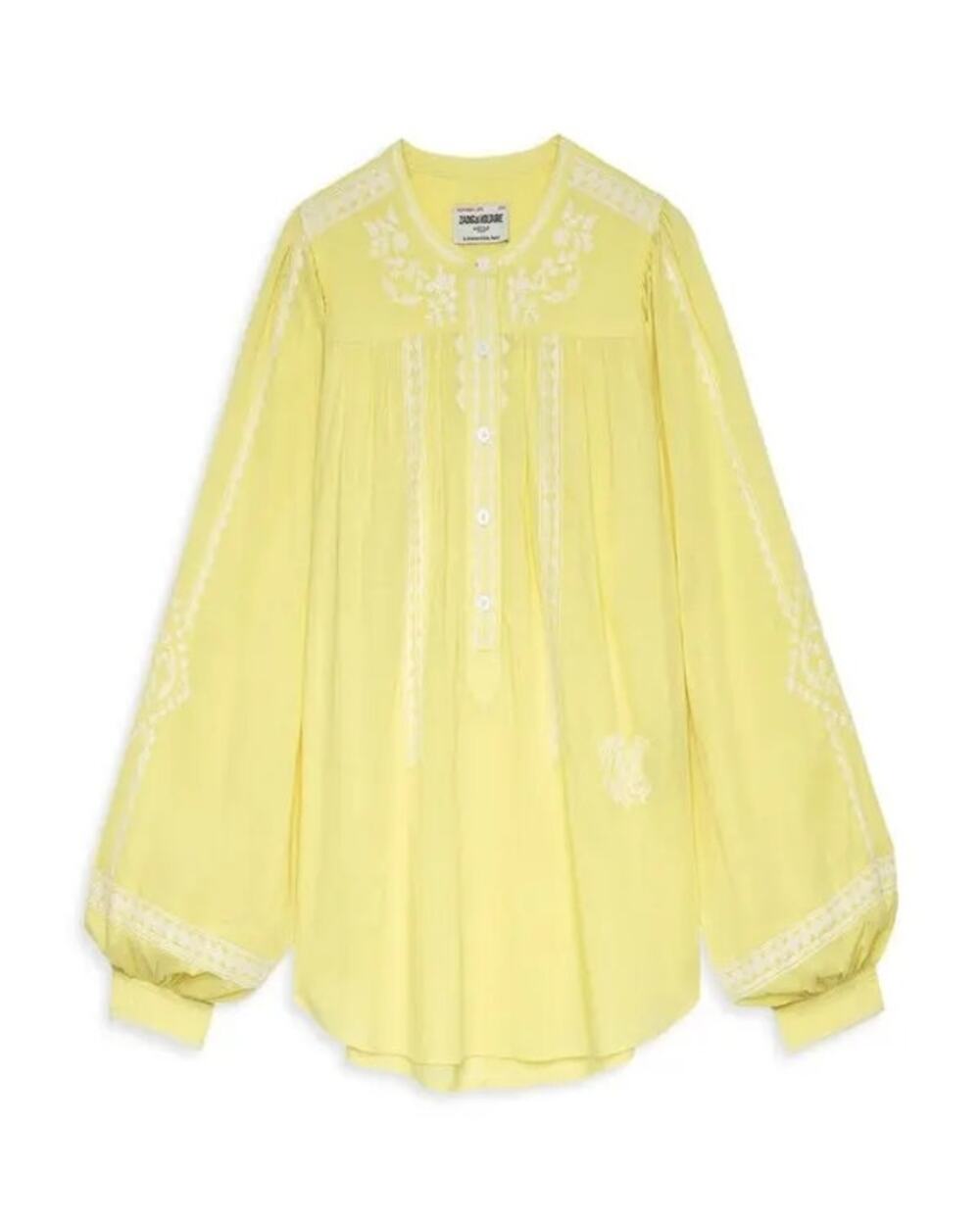 Zadig & Voltaire Tigy Embroidered Cotton Blouse NWT